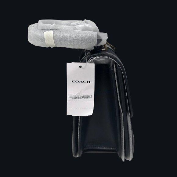 Coach Alie in Signature Jacquard with Leather & Snakeskin Detail C3756, Navy - Picture 4 of 6